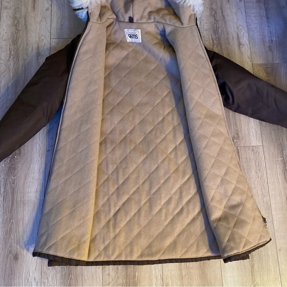 Vintage Parka Inuit Eskimo style polar bear embroidered art fur collar - Picture 3 of 5